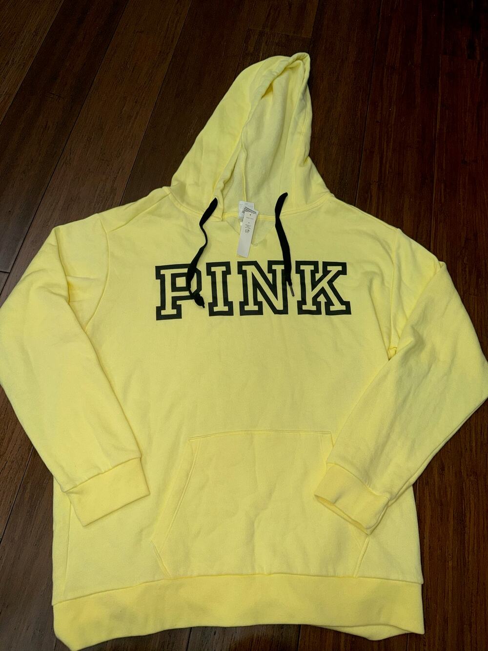 Yellow Victoria's Secret PINK Everyday Lounge Campus Pullover Hoodie M Medium
